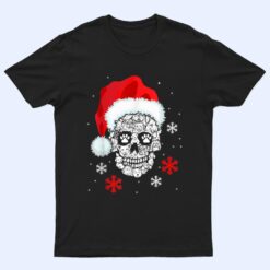 Skull Dog Santa Hat Gifts Christmas Pajama Xmas Idea Men T Shirt