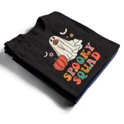 Spooky Squad Dog Boo Pumpkin Ghost Halloween Groovy Retro T Shirt - Dream Art Europa