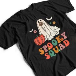 Spooky Squad Dog Boo Pumpkin Ghost Halloween Groovy Retro T Shirt - Dream Art Europa