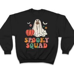 Spooky Squad Dog Boo Pumpkin Ghost Halloween Groovy Retro T Shirt - Dream Art Europa