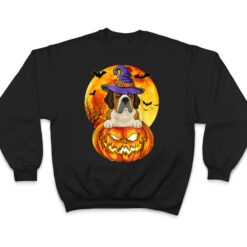 St Bernard Witch Pumpkin Halloween Dog Lover Funny T Shirt - Dream Art Europa