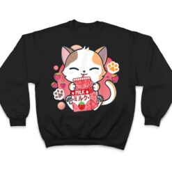 Strawberry Milk Cat Cute Kawaii Kitten Anime Gift Teen Girls T Shirt - Dream Art Europa