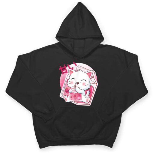 Strawberry Milk Cat Cute Kawaii Kitten Anime Gift Ver 2 T Shirt