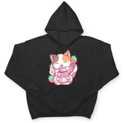 Strawberry Shake Strawberry Milk Cat Kawaii Neko Anime Girls T Shirt - Dream Art Europa