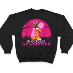 Strong Boxer Dog Tattoo In October We Wear Pink Halloween T Shirt - Dream Art Europa