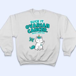 Suck It Ovarian Cancer Unicorn Cat Butterfly T Shirt - Dream Art Europa