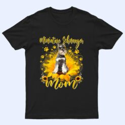 Sunflower Best Dog Mom Ever Funny Miniature Schnauzer Dog T Shirt