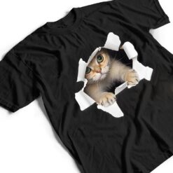 Sweet Kitten Torn Cloth Funny Cat Lover Cat Owner Cat Lady T Shirt - Dream Art Europa