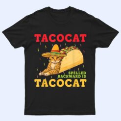 Tacocat Spelled Backwards Tacos and Cats Cinco De Mayo Cat T Shirt