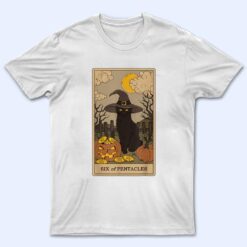 Tarot Card Crescent Moon And Black Cat Witch Hat T Shirt