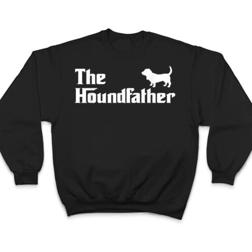 The Houndfather Basset Hound Dad Funny Dog Gifts T Shirt