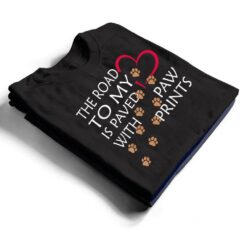 The Way To My Heart - Cute Dogs Love Paw Print T Shirt - Dream Art Europa