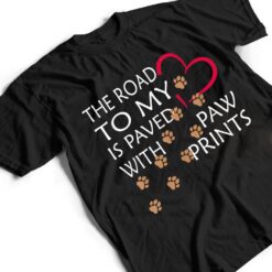 The Way To My Heart - Cute Dogs Love Paw Print T Shirt - Dream Art Europa