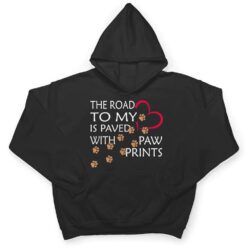 The Way To My Heart - Cute Dogs Love Paw Print T Shirt - Dream Art Europa