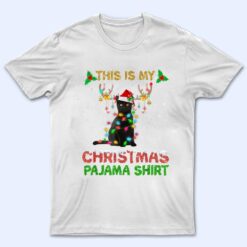 This Is My Christmas Pajama Shirt Black Cat Lover Christmas T Shirt