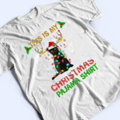 This Is My Christmas Pajama Shirt Black Cat Lover Christmas T Shirt - Dream Art Europa