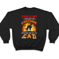 This Is My Human Costume I'm Really A Cat Pumkin Halloween T Shirt - Dream Art Europa