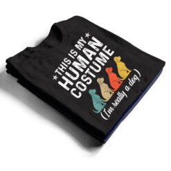 This Is My Human Costume I'm Really A Dog Retro Halloween T Shirt - Dream Art Europa