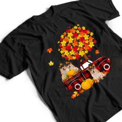 Three Corgi Dogs On Pickup Truck Thanksgiving Fall Tree T Shirt - Dream Art Europa