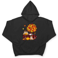 Three Corgi Dogs On Pickup Truck Thanksgiving Fall Tree T Shirt - Dream Art Europa