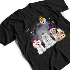 Three Havaneses Dog in The Moon Halloween Costume T Shirt - Dream Art Europa