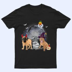 Three Mastiffs Dog in The Moon Halloween Costume T Shirt