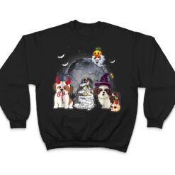 Three Shih Tzus Dog in The Moon Halloween Costume T Shirt - Dream Art Europa