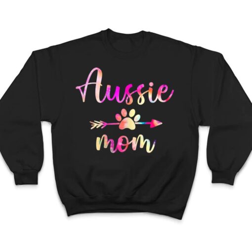 Tie Dye Aussie Mom Pocket  Dog Mom Aussie Mama T Shirt