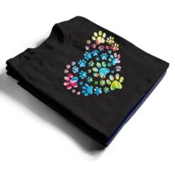 Tie Dye Love Dog Paw Print Animal Paw Dog Lover T Shirt - Dream Art Europa