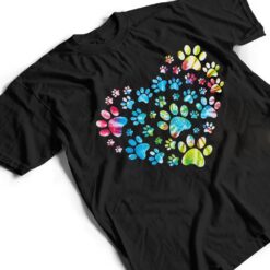 Tie Dye Love Dog Paw Print Animal Paw Dog Lover T Shirt - Dream Art Europa