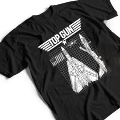 Top Gun F-14 Tomcat Blueprints T Shirt - Dream Art Europa