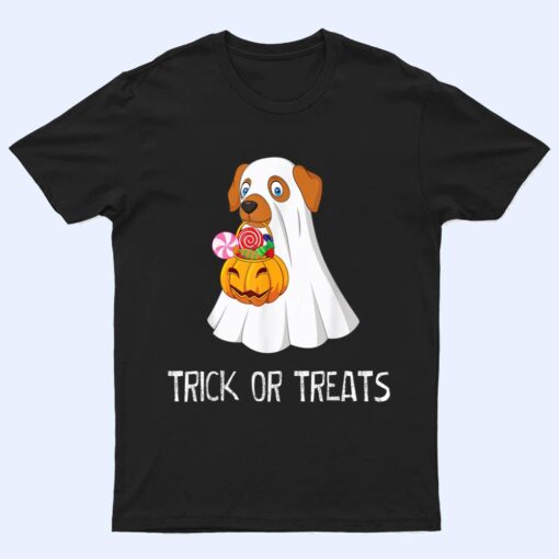 Trick Or Treats Funny Ghost Dog Cute Halloween ns Girls T Shirt
