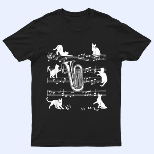 Tubist Cats for Cat loving Tuba player T Shirt