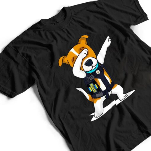Ukraine Armed Forces Dabbing Dog Patron Jack Russell Terrier T Shirt