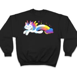 Unicorn Kitty Rainbow - Flying Unicat Caticorn T Shirt - Dream Art Europa