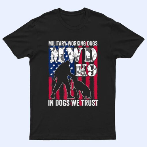 Us Flag MWD K9 Officer Military Working Dog Police T Shirt