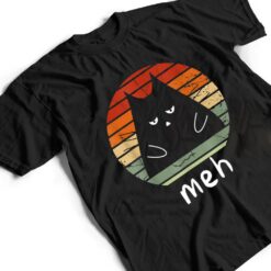 Vintage Black Cat Meh Cat Meow Kitty Cat Lover T Shirt - Dream Art Europa