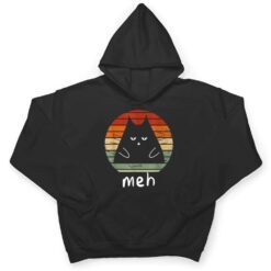 Vintage Black Cat Meh Cat Meow Kitty Cat Lover T Shirt - Dream Art Europa