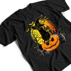 Vintage Black Cat Witch Scary Halloween Costume Kids Boys T Shirt - Dream Art Europa