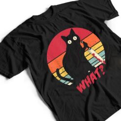 Vintage Cat What Funny Murderous Black Cat With Knife T Shirt - Dream Art Europa