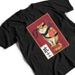 Vintage Catzilla Ancient Japanese Cat Art Anime Ninja Cat Ver 2 T Shirt - Dream Art Europa