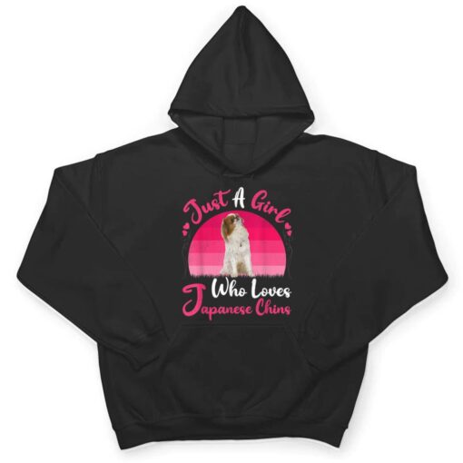 Vintage Dog Lover Just A Girl Who Loves Japanese Chins T Shirt