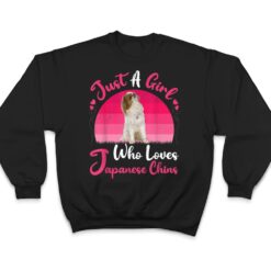 Vintage Dog Lover Just A Girl Who Loves Japanese Chins T Shirt - Dream Art Europa