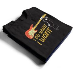 Vintage Guitar and Cat Lover Men Women I do what i want Cat T Shirt - Dream Art Europa