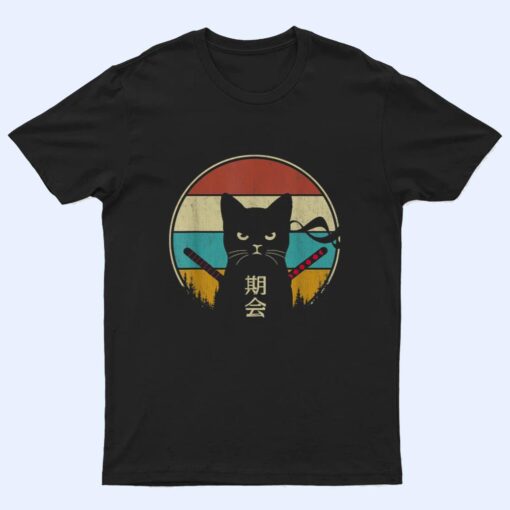 Vintage Japanese Cat Kawaii Retro Style Cat Kitten Lover T Shirt