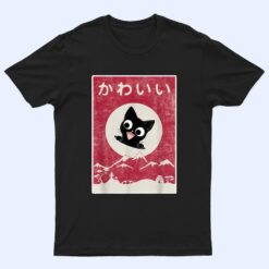 Vintage Kawaii Cat Japanese Black Anime Gift T Shirt