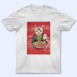 Vintage Kawaii Cat Ramen Anime Japanese Gift Girls Boys Teen Premium T Shirt