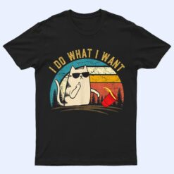 Vintage Retro I do what I want cat, Funny Meowy Cat Lover T Shirt