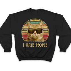 Vintage retro Cat s, Funny Cat lover i hate people T Shirt - Dream Art Europa