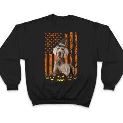 Weimaraner Dog Pumpkin American Flag Vintage Halloween Gifts T Shirt - Dream Art Europa